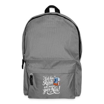 Je suis à la retraite. Je n'ai rien à faire ! Chaise de plage - Sac à dos - gris éléphant - Devant