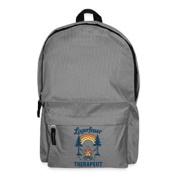 Campfire Therapist Camper Design for Camping - Backpack - elephant grey - Front