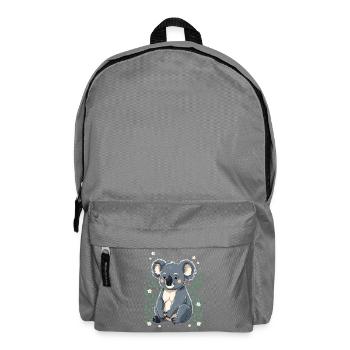 Niedlicher Koala mit Blumenkranz - Rucksack - Mittelgrau - Vorne