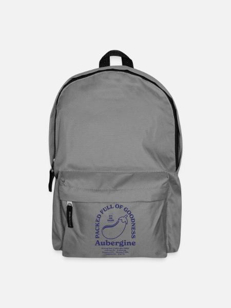Aubergine - Rucksack - Mittelgrau