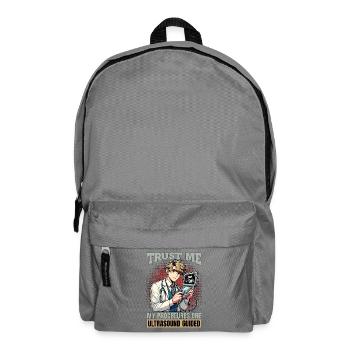 Sonographer Trust Me My Procedures Ultrasonography - Rucksack - Mittelgrau - Vorne