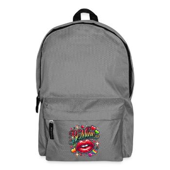 Be Mine - Lips & Love - Backpack - elephant grey - Front