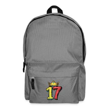 17 Zahl Krone - Rucksack - Mittelgrau - Vorne