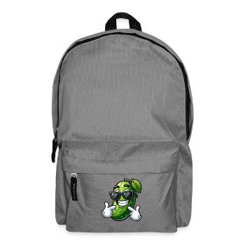 Coole Gurke Cartoon Sonnenbrille Sommer Spaß - Rucksack - Mittelgrau - Vorne