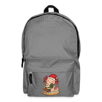 Christmas Axolotl – Cute XMAS Design - Backpack - elephant grey - Front