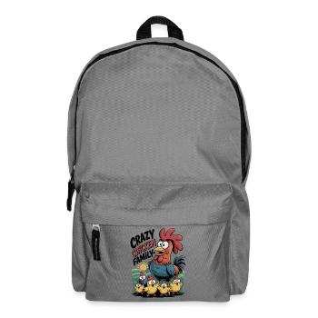Crazy Chicken Family - Backpack - elephant grey - Front