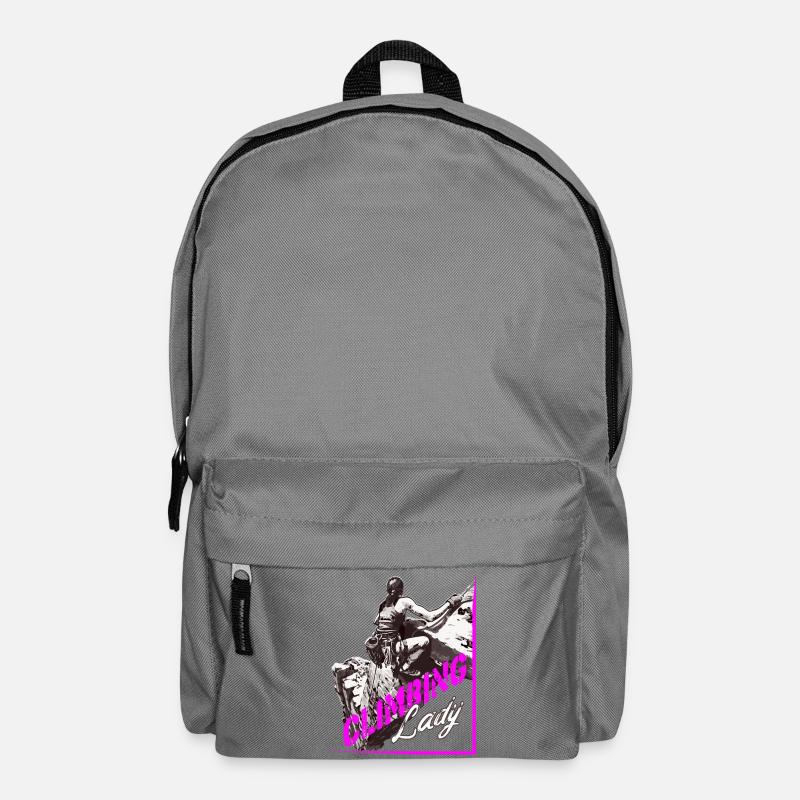 Climbing Lady Kletterin Bergsteigerin - Rucksack - Mittelgrau