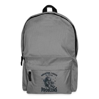  Houston I Have So Many Problems Funny Space Cat - Rucksack - Mittelgrau - Vorne