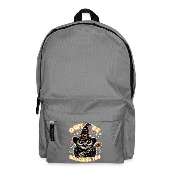 Magic Owl with Witch Hat – Magical Halloween Night - Backpack - elephant grey - Front