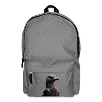 Raven, Crow, Bird, Raven Crow, Jackdaw, Black Raven - Backpack - elephant grey - Front