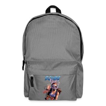 Scuba Girl Diver Design - Backpack - elephant grey - Front