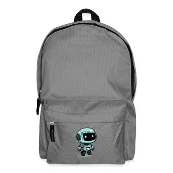 Small space robot on an adventure path - Backpack - elephant grey - Front
