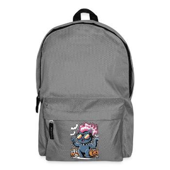 Katzenpunk Halloween mit Sonnenbrille - Rucksack - Mittelgrau - Vorne