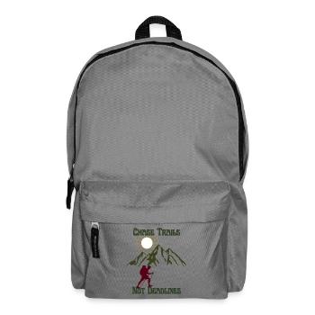 Verfolgen Sie Spuren, nicht Fristen - Rucksack - Mittelgrau - Vorne