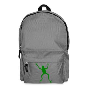 Silhouette de grenouille : tropicale, forêt tropicale - Sac à dos - gris éléphant - Devant