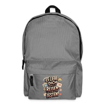 Ich Liebe Dich Mehr Als Reisen Humor - Rucksack - Mittelgrau - Vorne