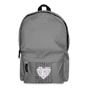 Meine Mädels Spruch - Rucksack - Mittelgrau - Vorne