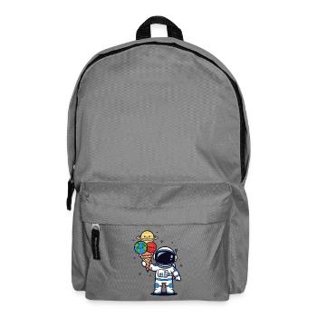 Astronaut Artwork Food Space Humor - Backpack - elephant grey - Front