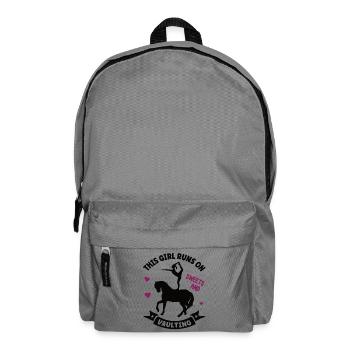 Voltigieren Pferde Volti Pferdesport Vaulting - Rucksack - Mittelgrau - Vorne