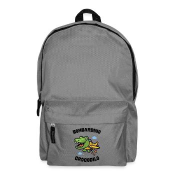 Bombardino crocodilo - Backpack - elephant grey - Front
