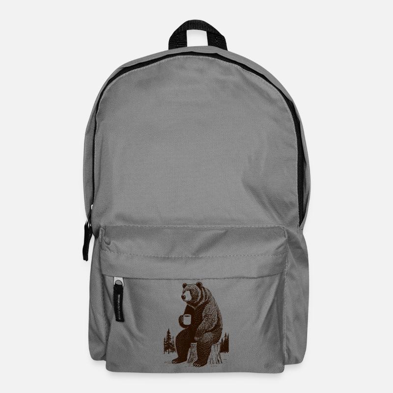 Tired Coffee Bear - Backpack - elephant grey