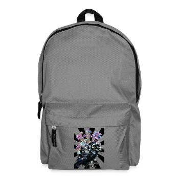 Halloween Flowers Crow Raven - Backpack - elephant grey - Front