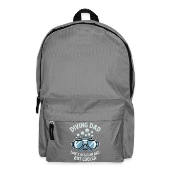 Diving Saying Dad Funny Diving Gift - Backpack - elephant grey - Front