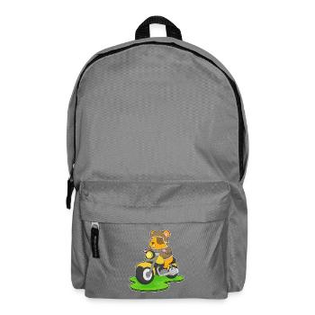 Hamster Motorcycle - Backpack - elephant grey - Front