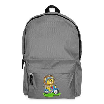 Lion Motorcycle - Backpack - elephant grey - Front