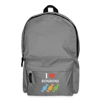 J aime Bonbons Pastel - Sac à dos - gris éléphant - Devant