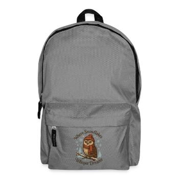 Wintereule – Where Snowflakes Whisper Dreams - Backpack - elephant grey - Front