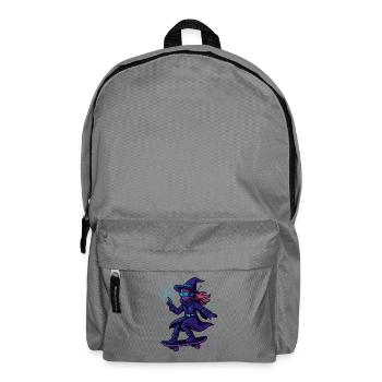 Neon witch on the skateboard - Backpack - elephant grey - Front