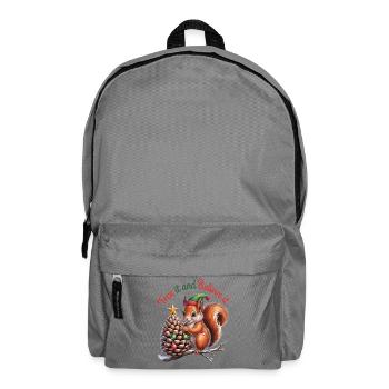 Chemise d’écureuil de Noël pour les amoureux des animaux - Sac à dos - gris éléphant - Devant