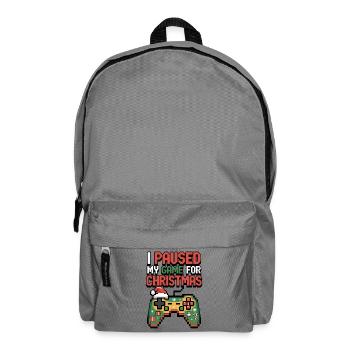 Paused Game Christmas Gaming Christmas - Backpack - elephant grey - Front