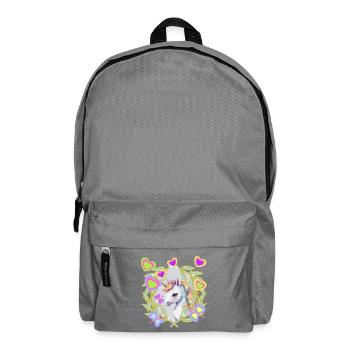 Licorne Enfants Fille Cheval - Sac à dos - gris éléphant - Devant