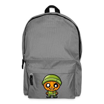 Zombie Halloween Cute Comic - Backpack - elephant grey - Front