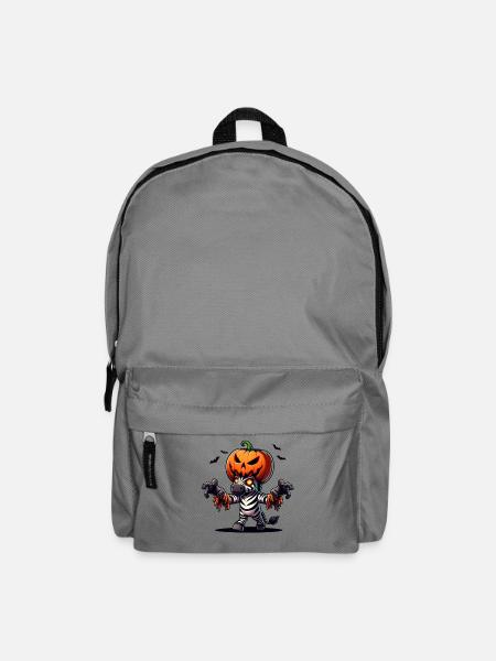 Skurriles Halloween Zebra Kostüm Zombie Fledermaus - Rucksack - Mittelgrau