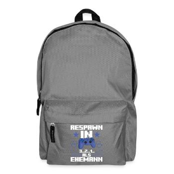 Bräutigam Polterabend Gamer Junggesellenabschied - Rucksack - Mittelgrau - Vorne