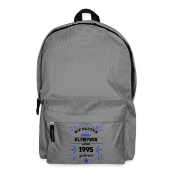 Plumber Birthday Vintage 1995 Colleague Born 95 - Backpack - elephant grey - Front