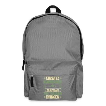 JGA Team Bräutigam Junggesellenabschied - Rucksack - Mittelgrau - Vorne