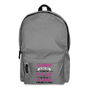 Cute Grandma Saying Grandmother Love - Backpack - elephant grey - Front