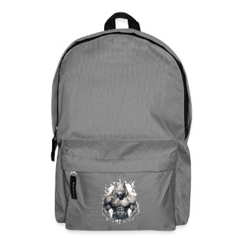 Wolf Muscles Bodybuilding Beast - Backpack - elephant grey - Front