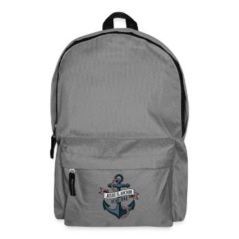 Jesus Is My Anchor - Rucksack - Mittelgrau - Vorne