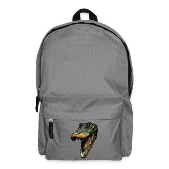 Caiman Crocodile Alligator Reptiles Crocodile Caimans - Backpack - elephant grey - Front