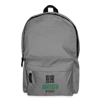 Bart, Bartträger, Lustiger Spruch, Bärtige Herde - Rucksack - Mittelgrau - Vorne