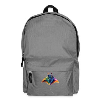 Manta Rochen Teufelsrochen Stachelrochen Taucher - Rucksack - Mittelgrau - Vorne