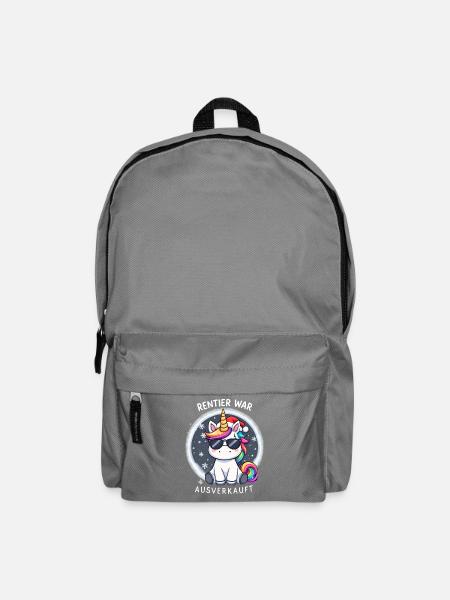 Rentier War Ausverkauft Einhorn Weihnachten - Rucksack - Mittelgrau
