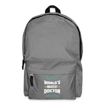 World's Best Doctor T-Shirt Design - Backpack - elephant grey - Front