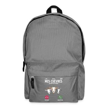 Mes chèvres m’appellent humour fermier et élevage - Sac à dos - gris éléphant - Devant