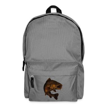 Large Catfish Fishing Motif - Backpack - elephant grey - Front